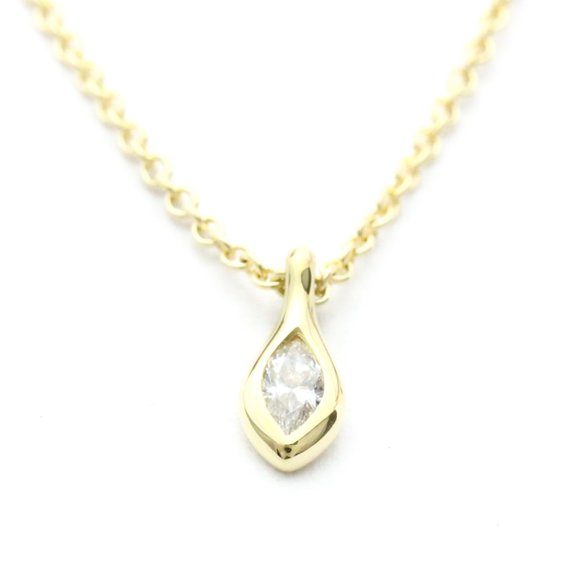 Tiffany & Co. Jewelry Tiffany Visor Yard Marquise Cut Necklace Yellow Gold 8k Diamond